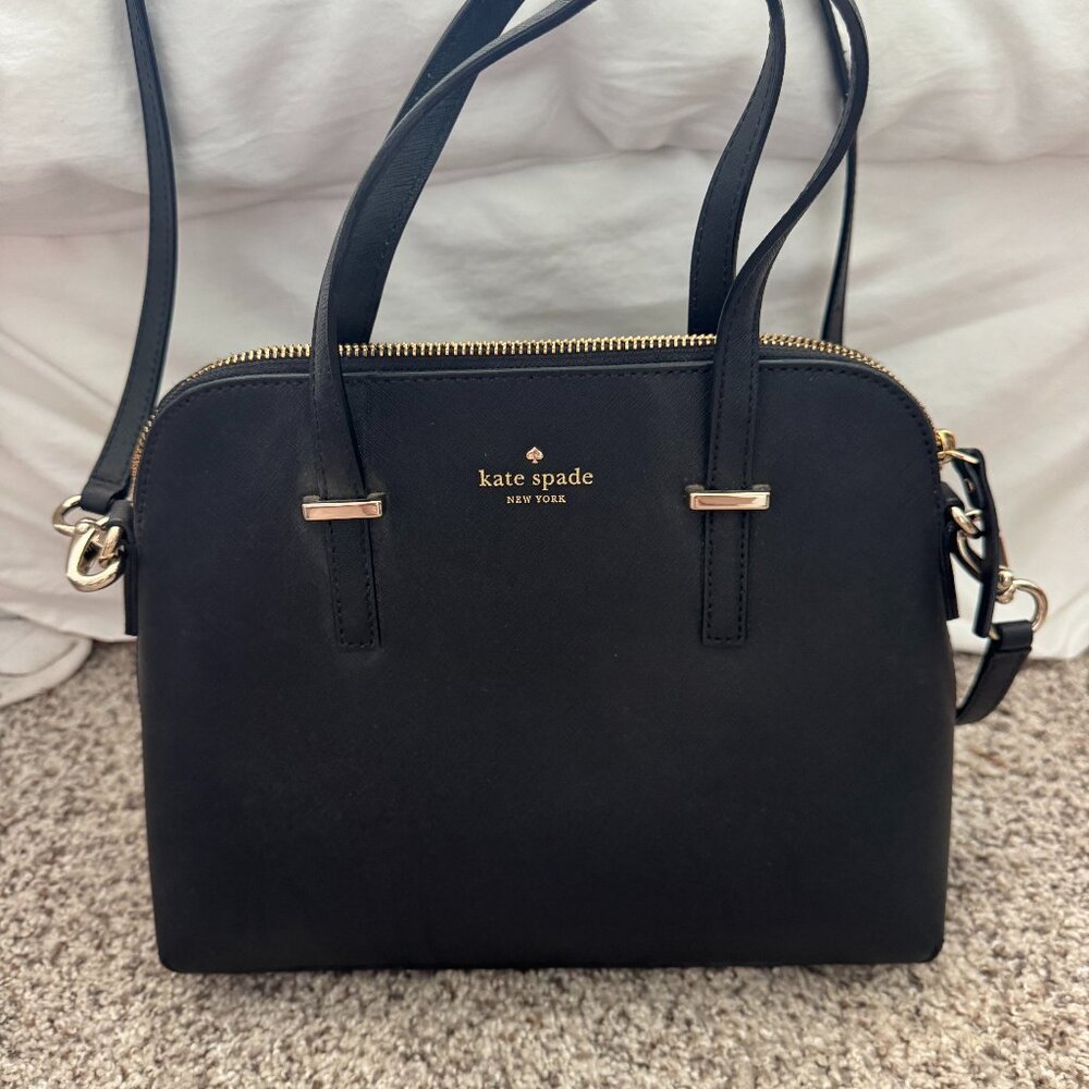 Black Kate Spade Top Handle Purse.